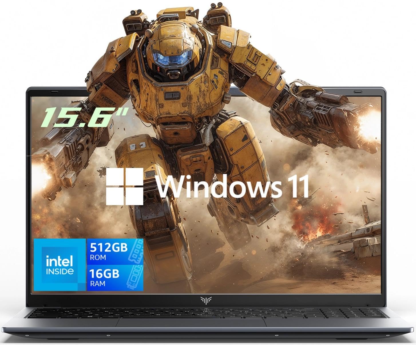 15.6" Laptop Computer with N97 Processor(Up to 3.6GHz), ordinateur Portable 16GB RAM 512GB SSD Laptop, Traditional Laptops with FHD Screen, Webcam, Light&Thin, HDMI, Type-C, USB3.2