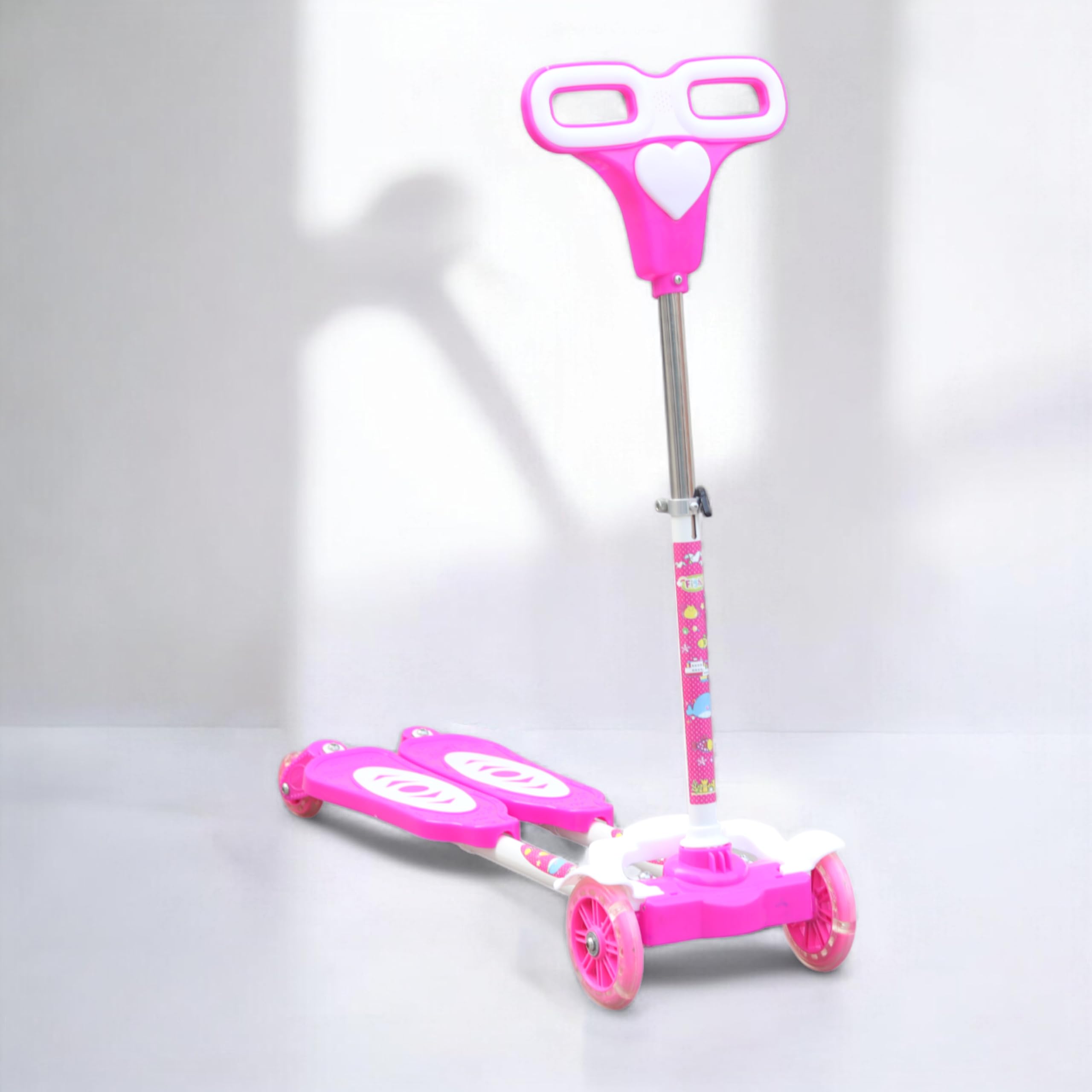 MEKASHI Kids Kick Scooter with Swing Action | 3-10 Years | Iron and Plastic (Pink1)-image-13