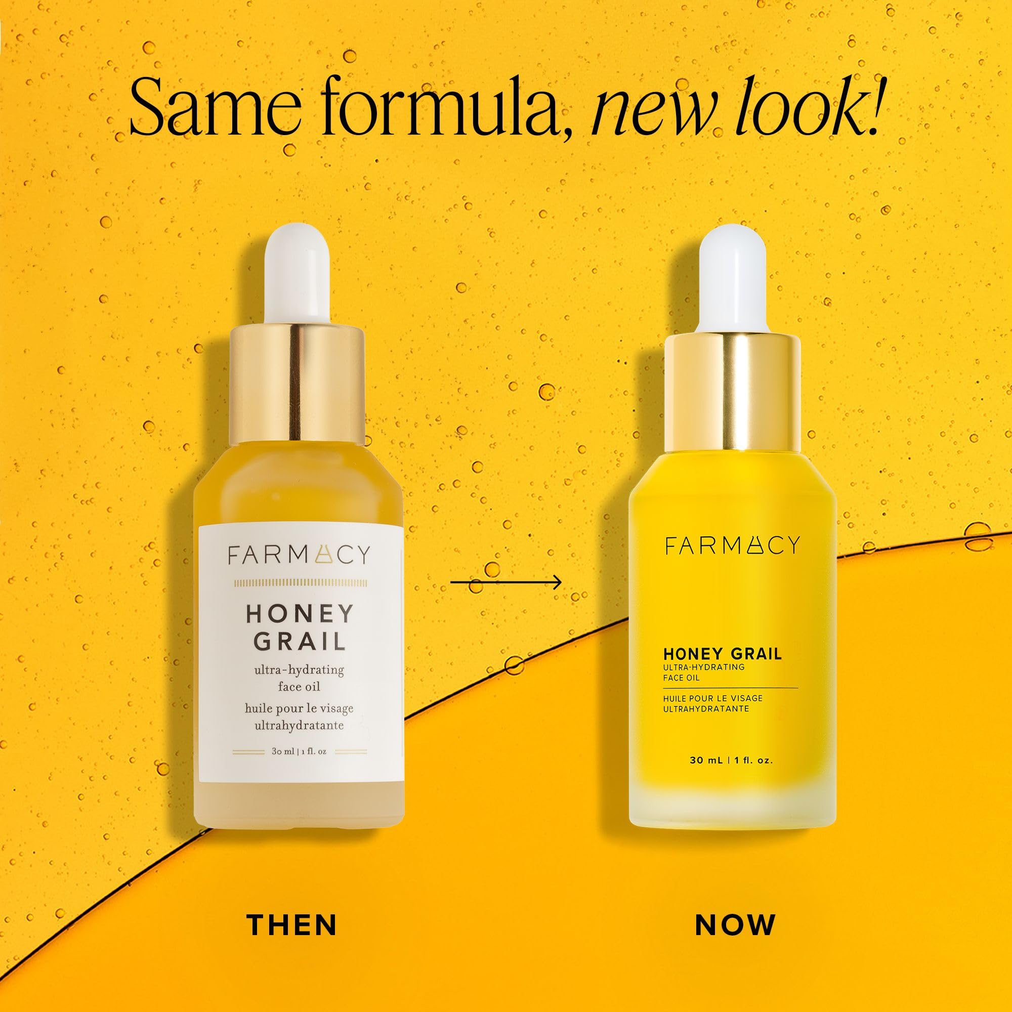 Farmacy Aceite hidratante facial Honey Grail para piel seca, líneas finas y arrugas con aceite de rosa mosqueta y espino amarillo