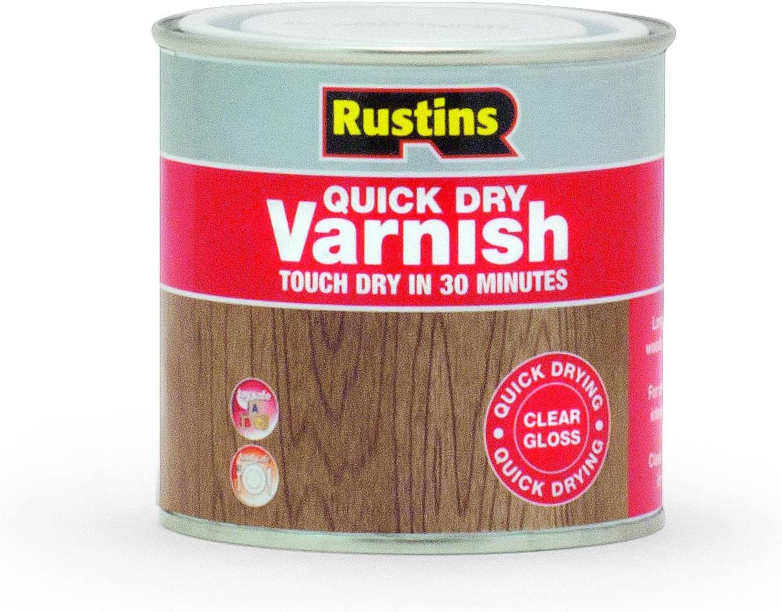 RUSTINS Quick Drying Poly Varnish Satin Oak 250ml Amazon.co.uk DIY