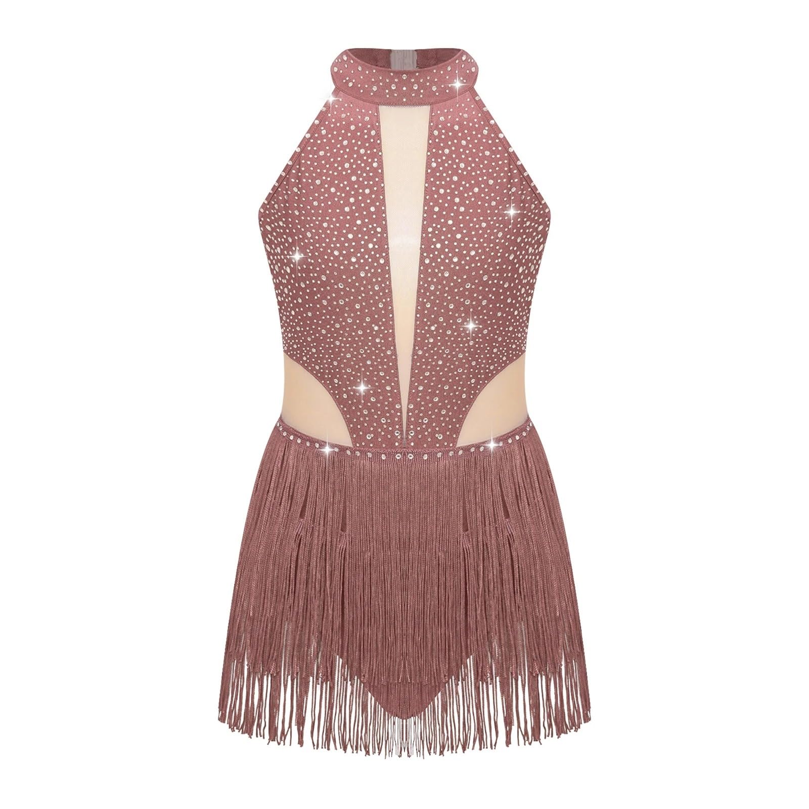 Gymnastikanzug Mädchen Mädchen Ballettanzug ...(Dusty Pink,16)