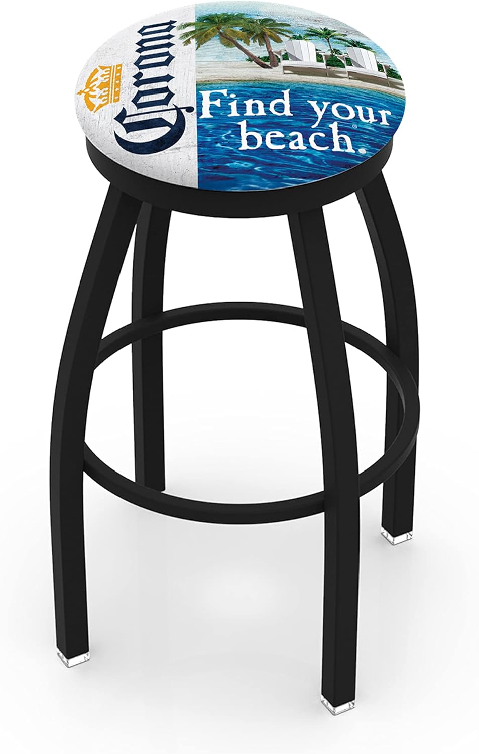 L8B2B Corona (FYB-Front) 30 Swivel Bar Stool with Black Wrinkle Finish