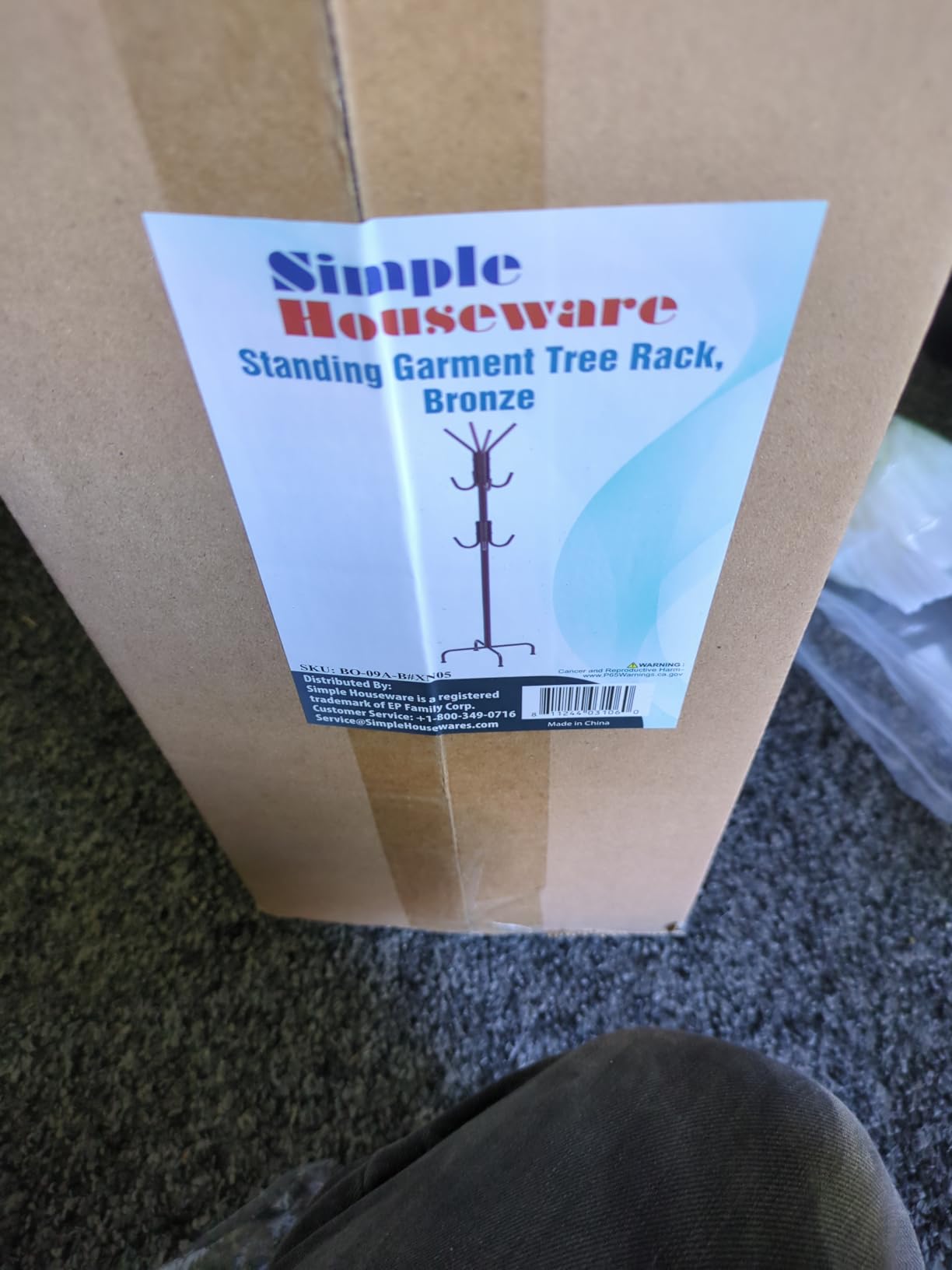 SimpleHouseware Standing Coat and Hat Hanger Organizer Rack, 12 Hooks