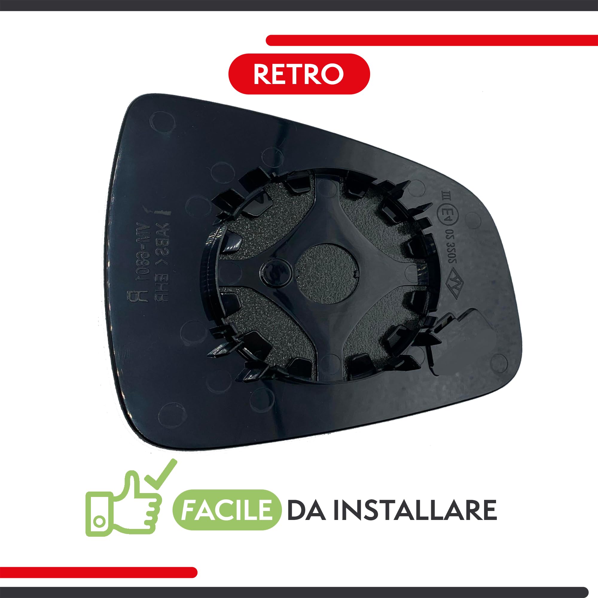 Vetro Specchietto Retrovisore Per Dacia Sandero,Logan,Sinistro,Riscaldabile,963661279R