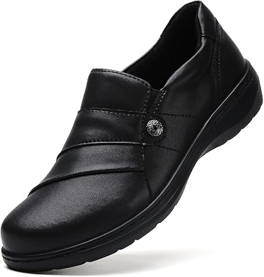 QAE Loafers for Women Orthopedic Shoes Comfortable Slip-Ons Work Flats Womens Business Casual Dress Penny Loafers