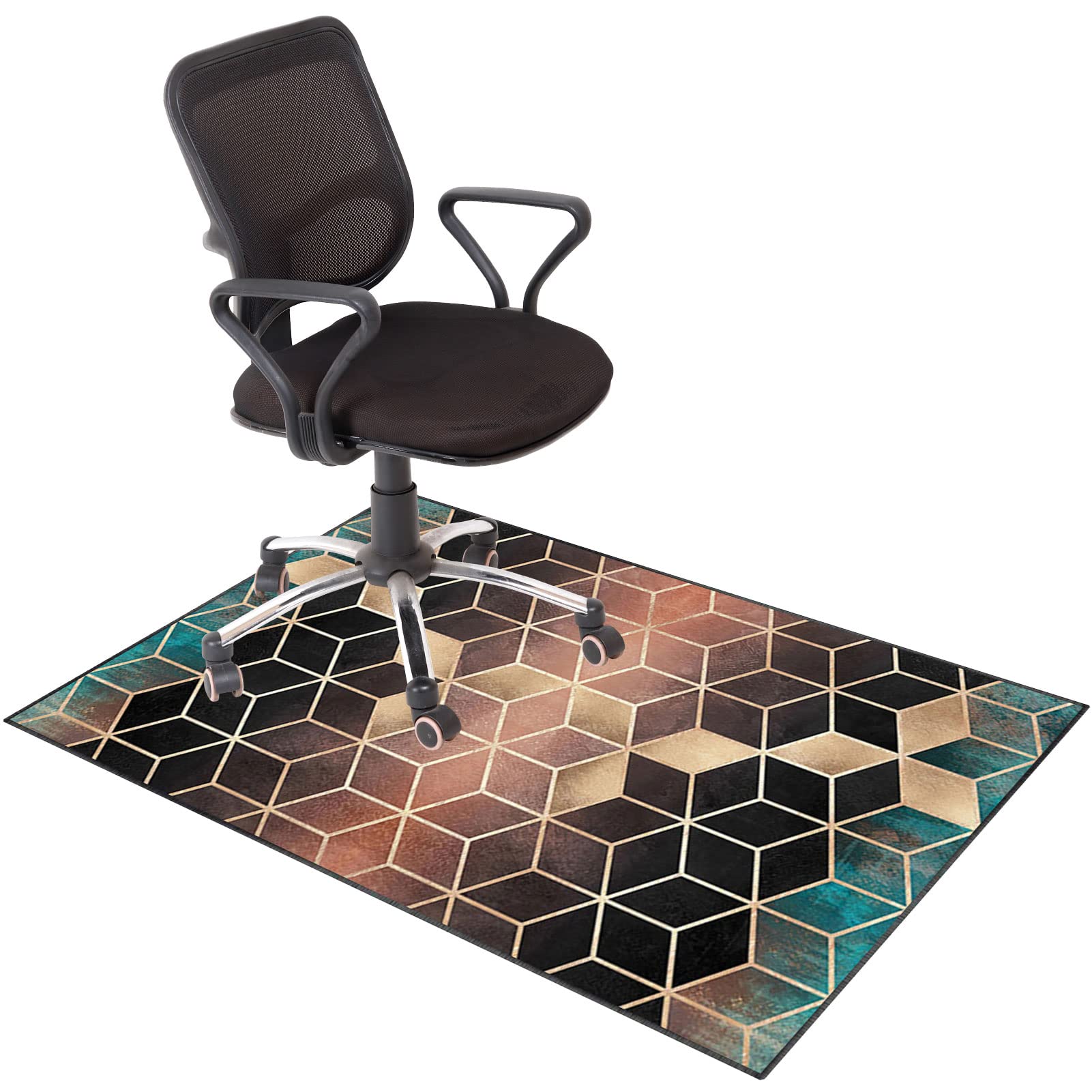 EYZO 140 × 160 cm Chair Mat For Carpeted Floor, Gaming Chair Mat, Office Chair Mat, Multi-Purpose Carpet Protector, Desk Chair For Carpeted And Hardwood Floor, Protects Floors, Non-Slip Soundproofing