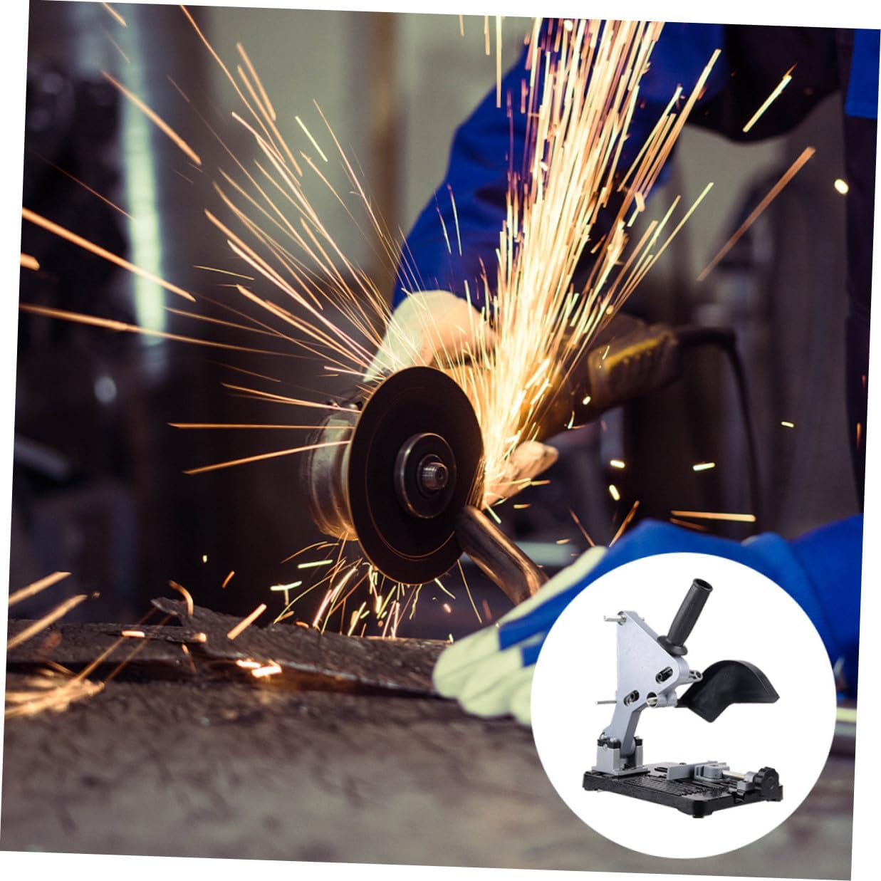 Gadpiparty Angle Grinding Machine Holder and Cutting Machine Base Aluminum Alloy Fixed Bracket Multi-function Stand for Power Tool Accessories Compatible with Angle Grinders