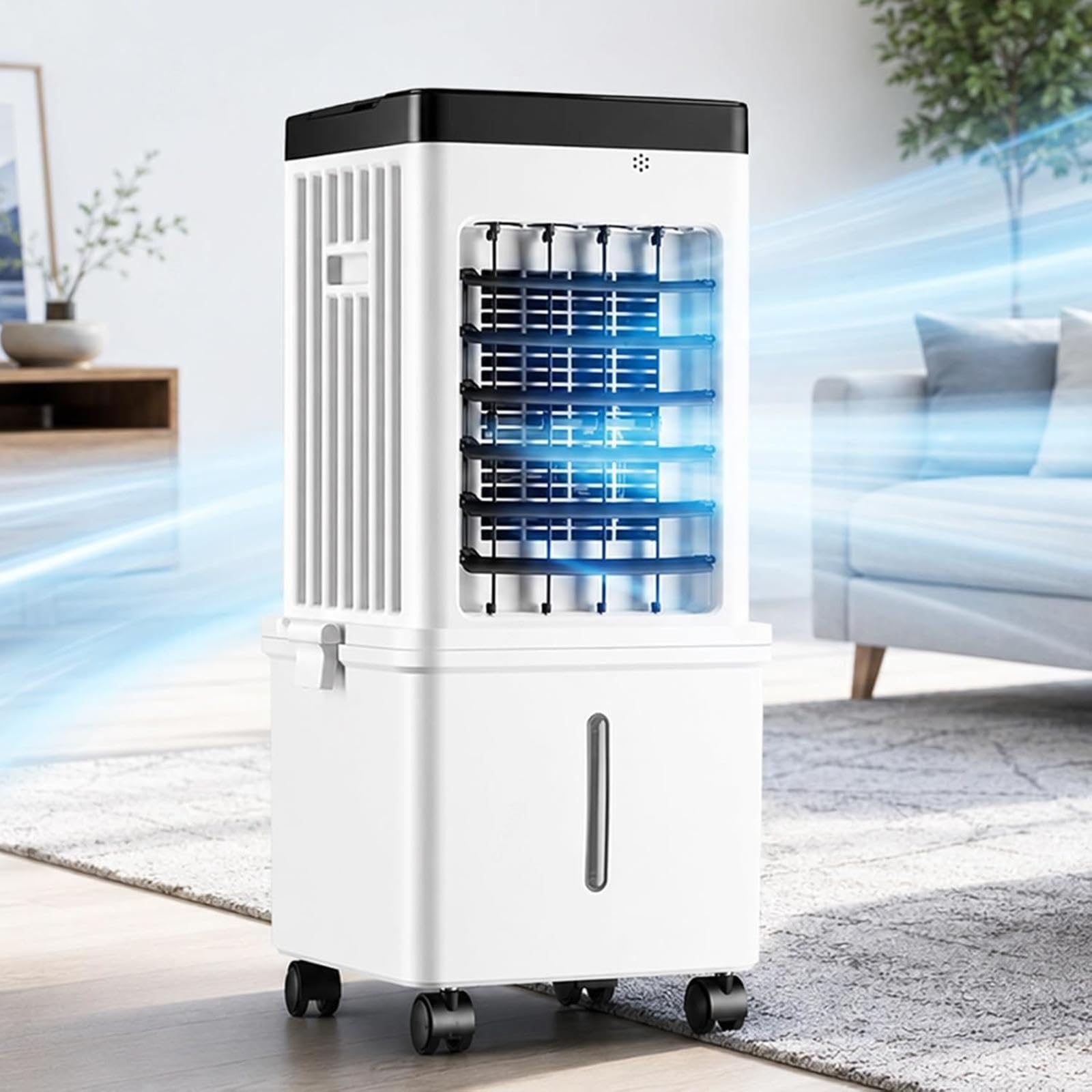 Air Conditioner Portable 7.5h Timer 15l Condizionatore Portatile Senza Tubo Silenzioso 3 Speeds,3 Modes per Soggiorno, Camera da Letto E Ufficio