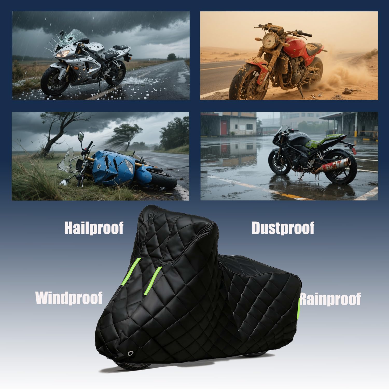 Telo Coprimoto Impermeabile per BMW R 1250 RT Copri Moto da Esterno Antigrandine丨resistente a pioggia neve vento raggi UV umidità e graffi LOSCF2