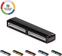 Vista 2 de Feniex Q-200 - Barra de luz 3 modos programables 5 colores en uno (rojo, azul, ámbar, blanco, verde), 54 LED, LED súper brillante de 3 W, clase