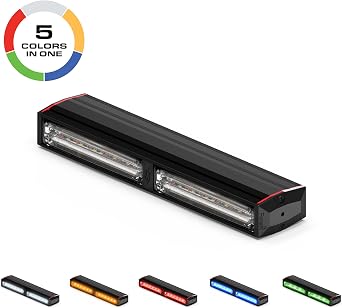 Feniex Q-200 Lightstick | 2-Wire Serial Connection | 5 Colors in One (Red-Blue-Amber-White-Green) | 54 LEDs, Super Bright 3 Watt LEDs, SAE Class 1