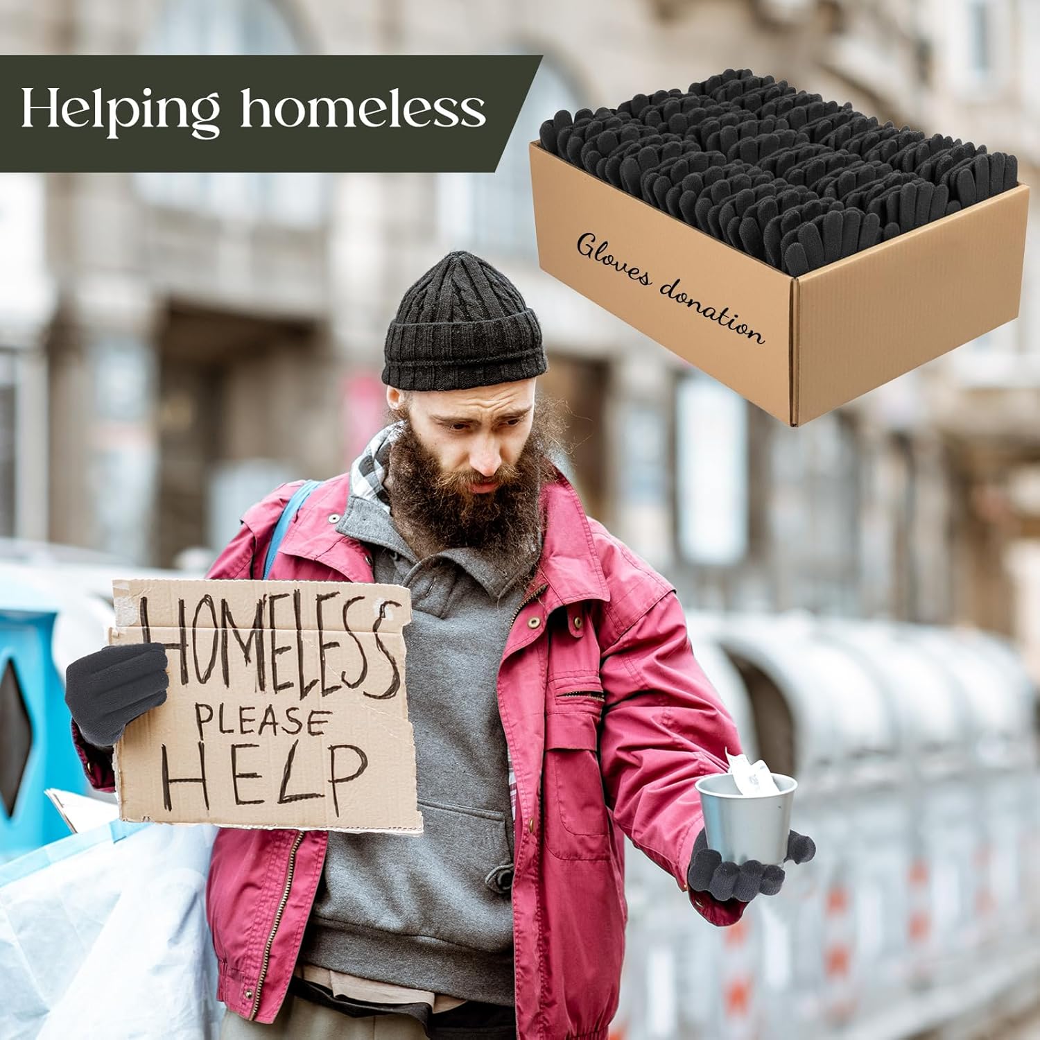 Handepo 300 Pairs Winter Magic Warm Gloves Bulk Stretchy Knit Gloves for Men Women Homeless Cold Weather Gift - Image 4