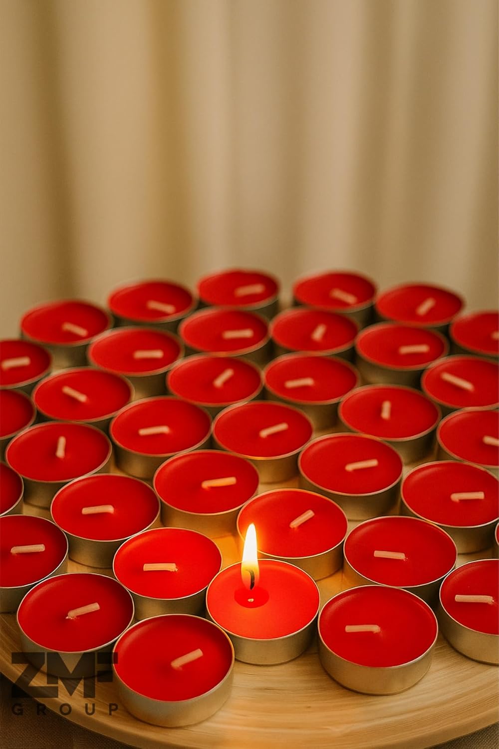 Tealight Candles 50 Pack Red Unscented 3-Hour Burn Time Party & Special Occasions - Red, One Size