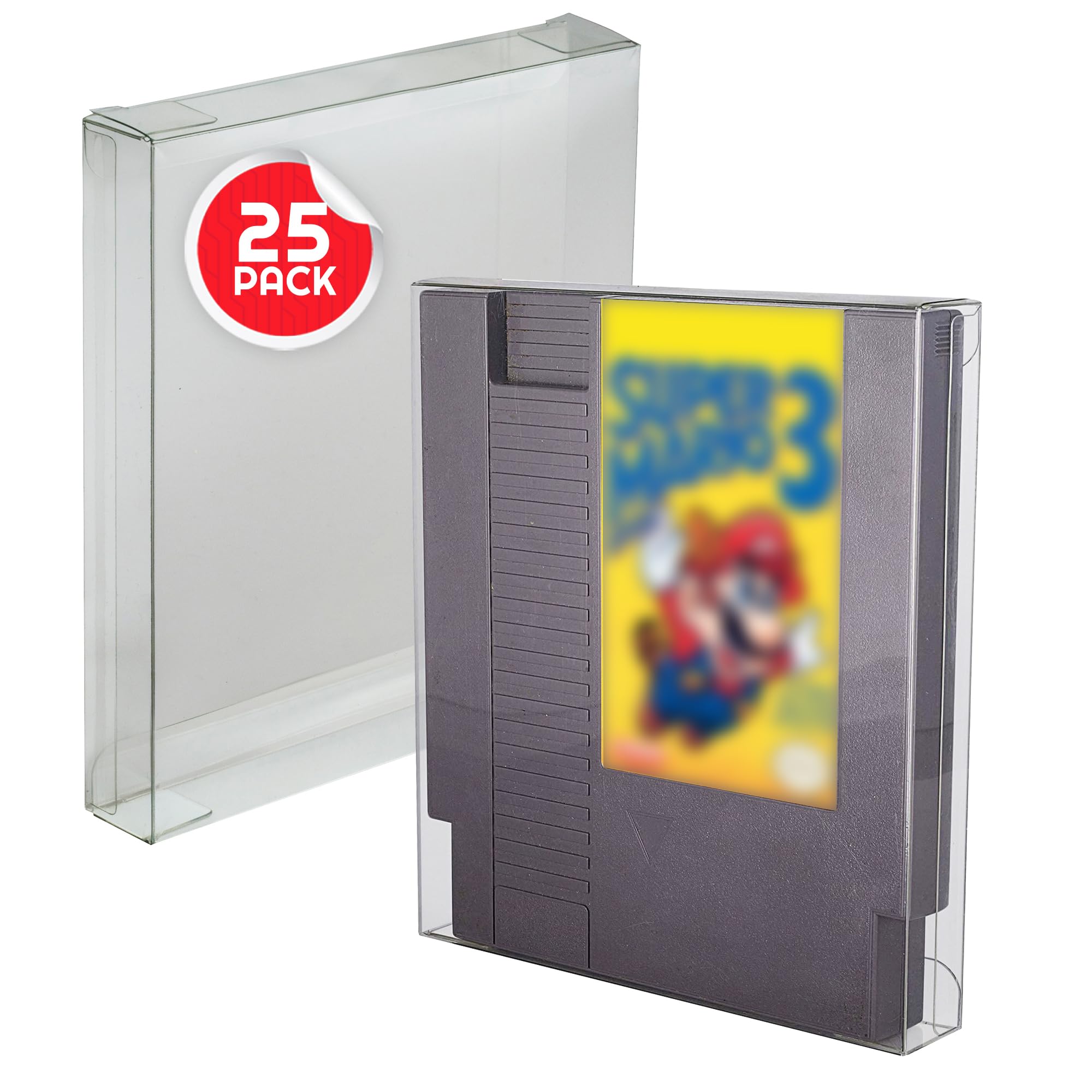 - NES Cartridge Case Protector Compatible with Nintendo NES Cartridge Games - 0.40MM Thick NES Game Sleeves. NES Cartridge Holder partner for retro game system collection (Pack of 25)