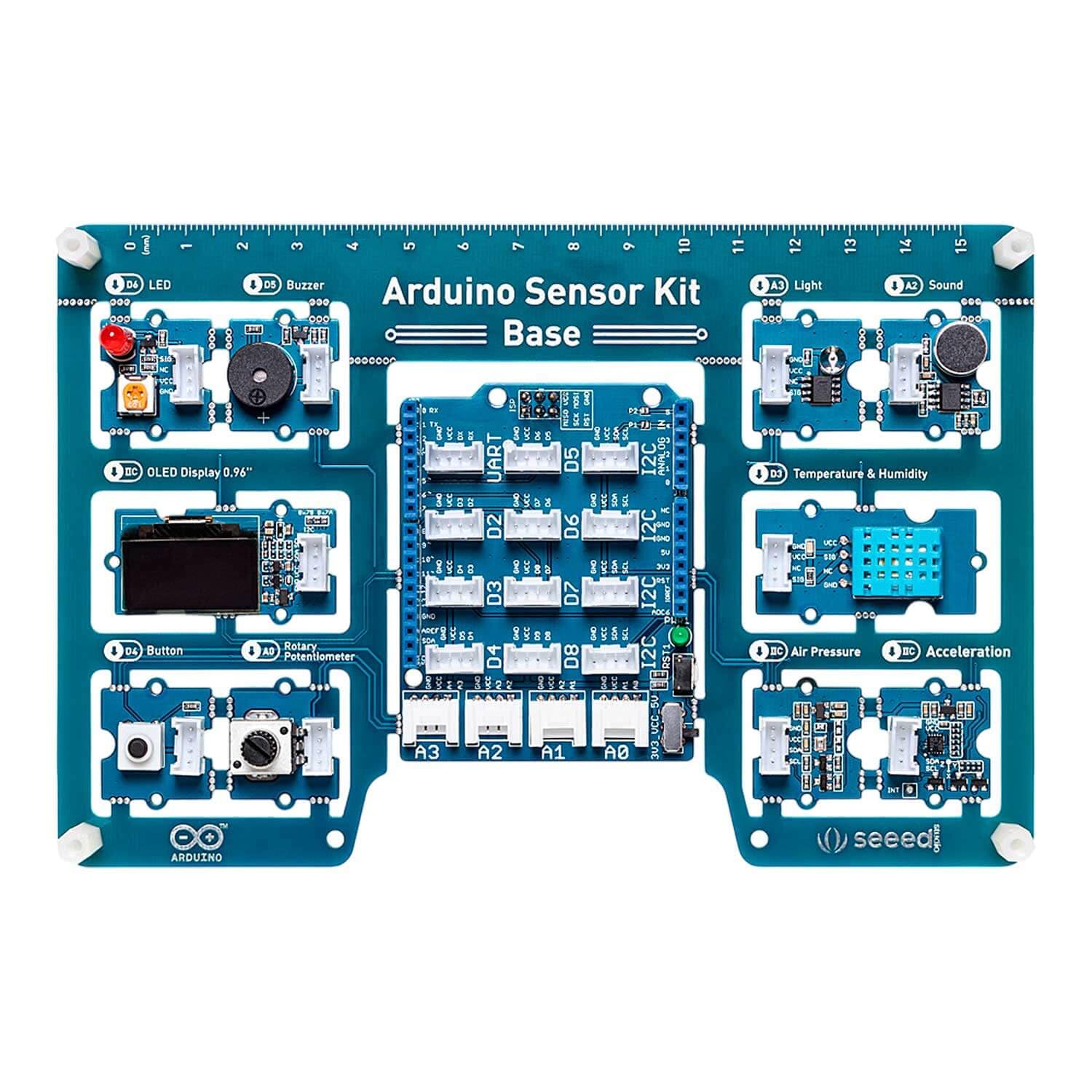 Arduino Sensor Kit - Base [TPX00031] - Kit sensori per principianti, ideale per conoscere l'elettronica e creare progetti interattivi con Arduino