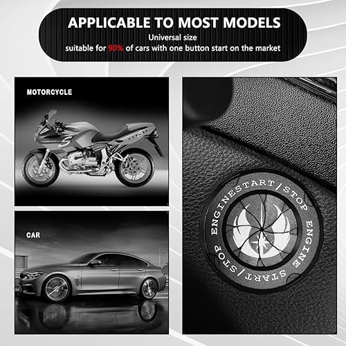 Miniatura 3 de Fit Star Wars - Cubierta de botón de arranque giratorio, Jedi Knight - Cubierta para botón de arranque del motor Jedi Knight, cubierta del