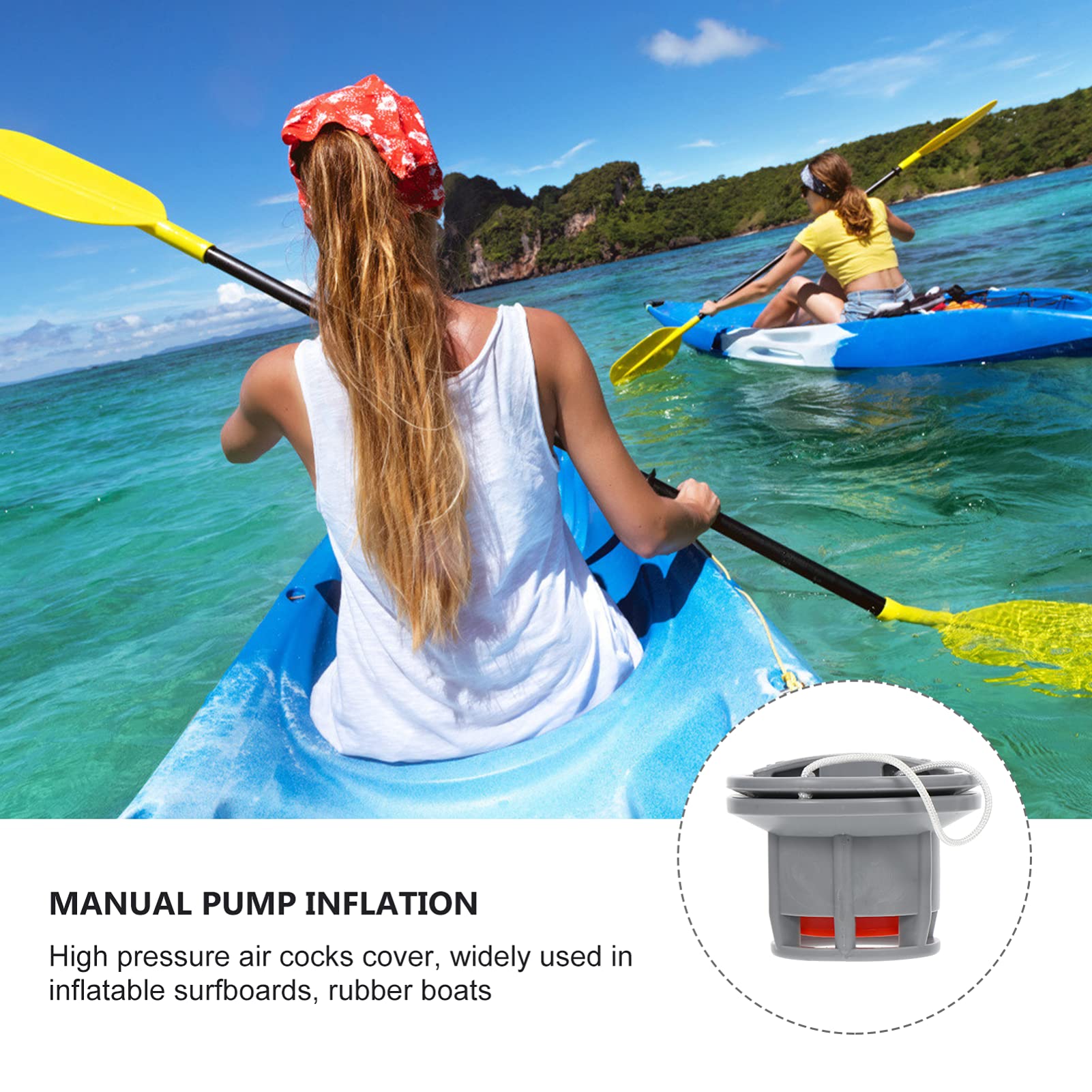 Mipcase Valvola Di Scarico Dell'Aria Per Kayak Accessori Per Barche Gonfiabili Tappi Per Valvole Dell'Aria Per Barche Tubo Flessibile Per Pompa Compressore Galleggiante Per