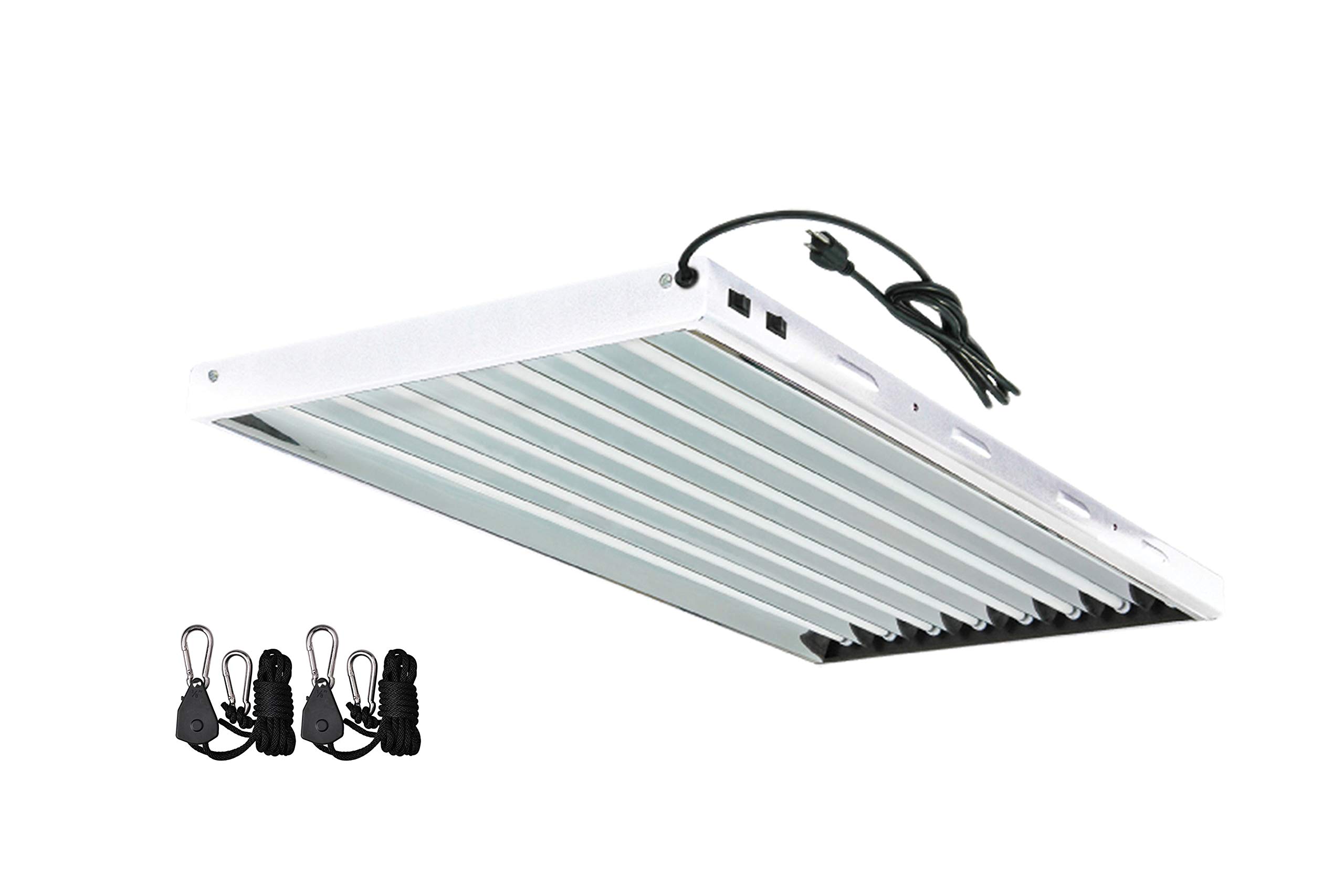 T5 HO Fluorescent Lamp Grow Lights Fixtures 4 ft 8 Lamps Included (4FT 8 LAMPS)