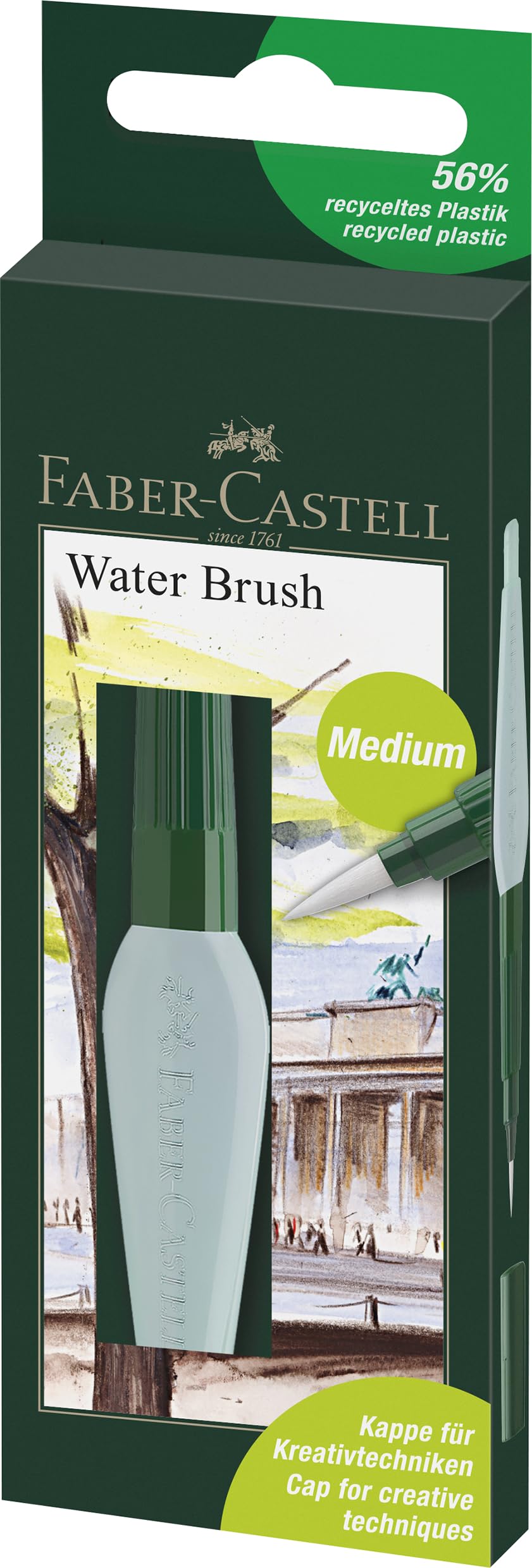 Faber-Castell Art & Graphic Art & Graphic Water Brush, Medium, Single Brush, for Art, Craft, Drawing, Sketching, Home, School, University, Colouring