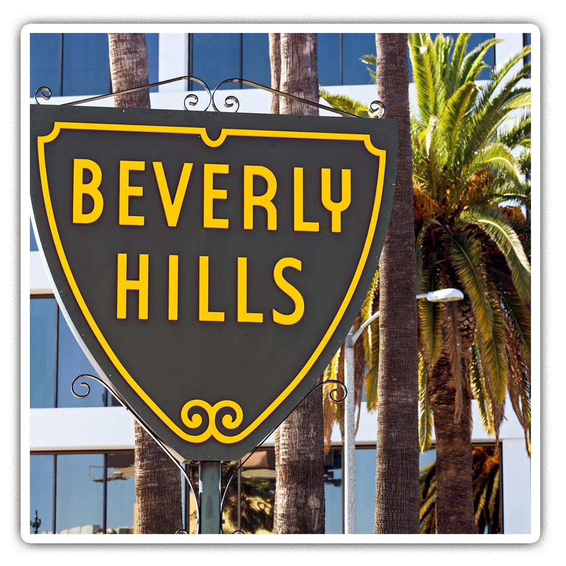 2 x Square 10cm Vinyl Stickers - Beverly Hills Los Angeles USA America 3101