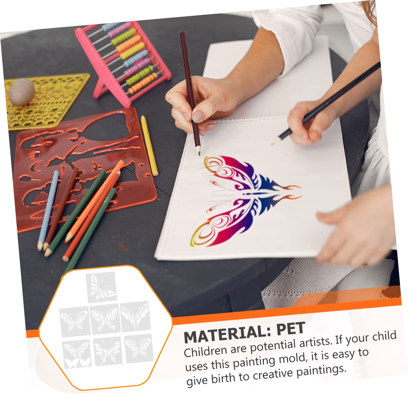 ARTIBETTER 3 Ensembles Pochoirs De Dessin Réutilisables Forme De Ensemble Pour Bricolage Et Peinture Diy Pour Garçon Fille Et Adultes Activités Classe Domicile 7 Pièces * 3