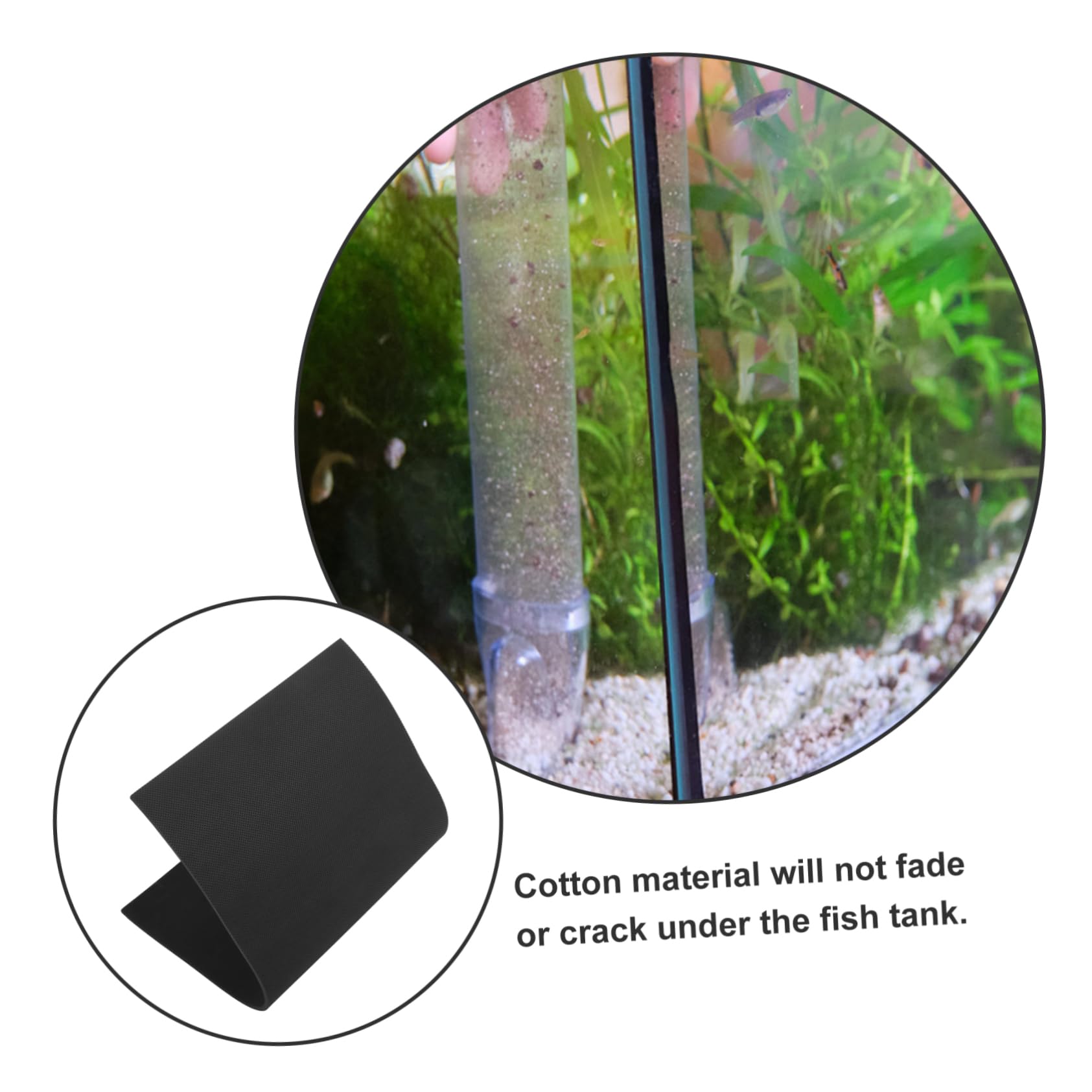 INOOMP Tapis pour Aquarium Protecteur Mousse Non Black Coton