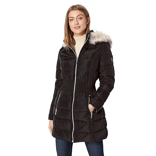 Laundry by Shelli Segal womens Stretch Quilted Puffer Jacket –