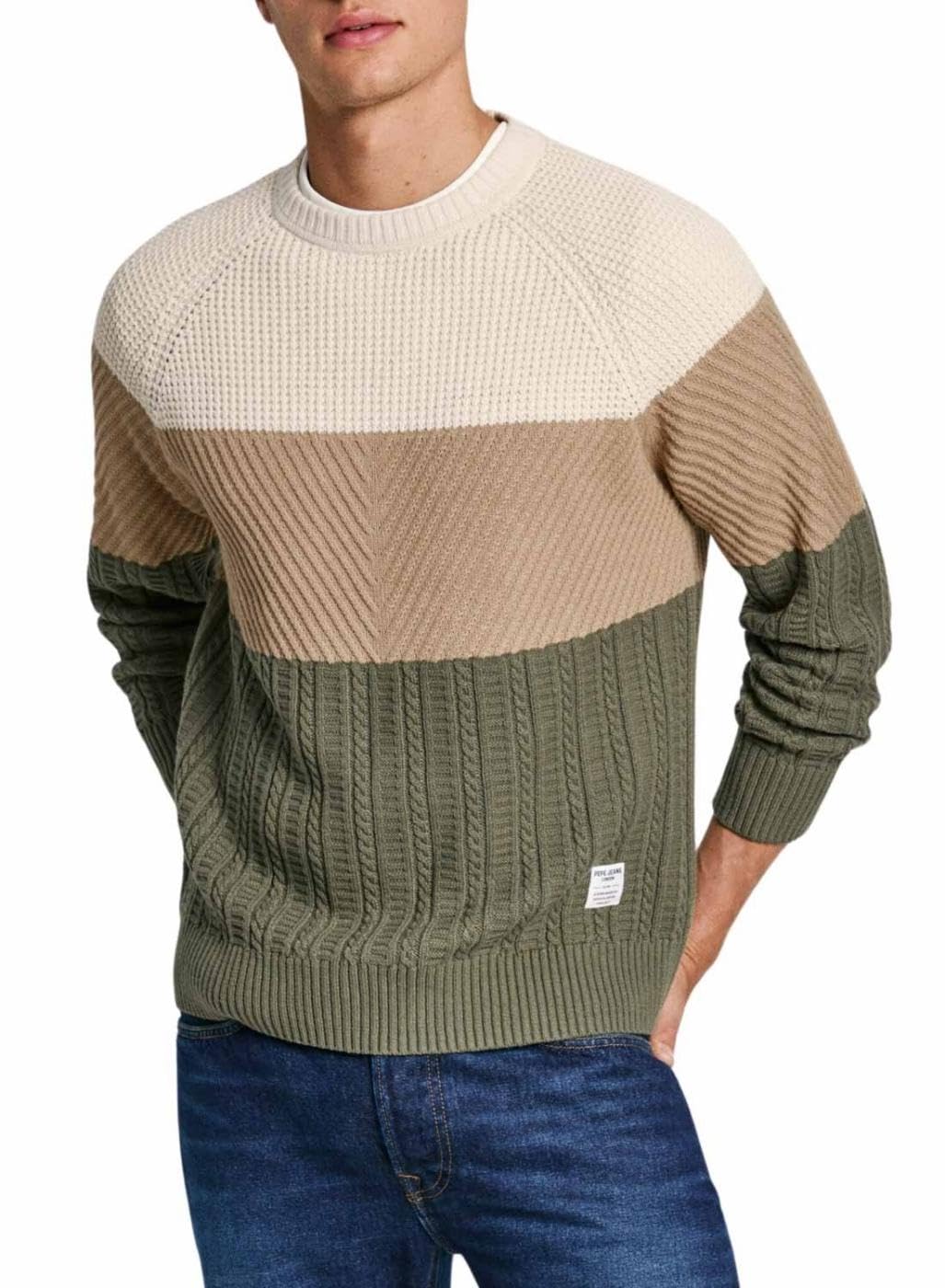 Pepe Jeans Men's Cody, Knitwear, Green, XS