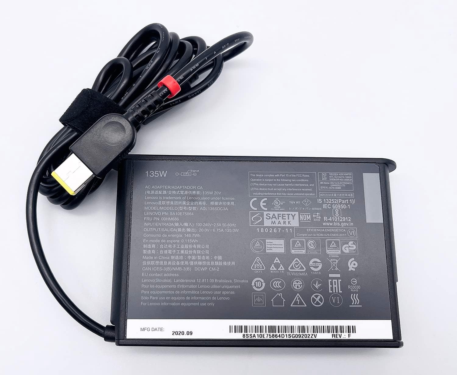 135W Lenovo ThinkPad P15v Gen 1 20TQ003QFR Adaptateur CA Chargeur - Europe main image 1