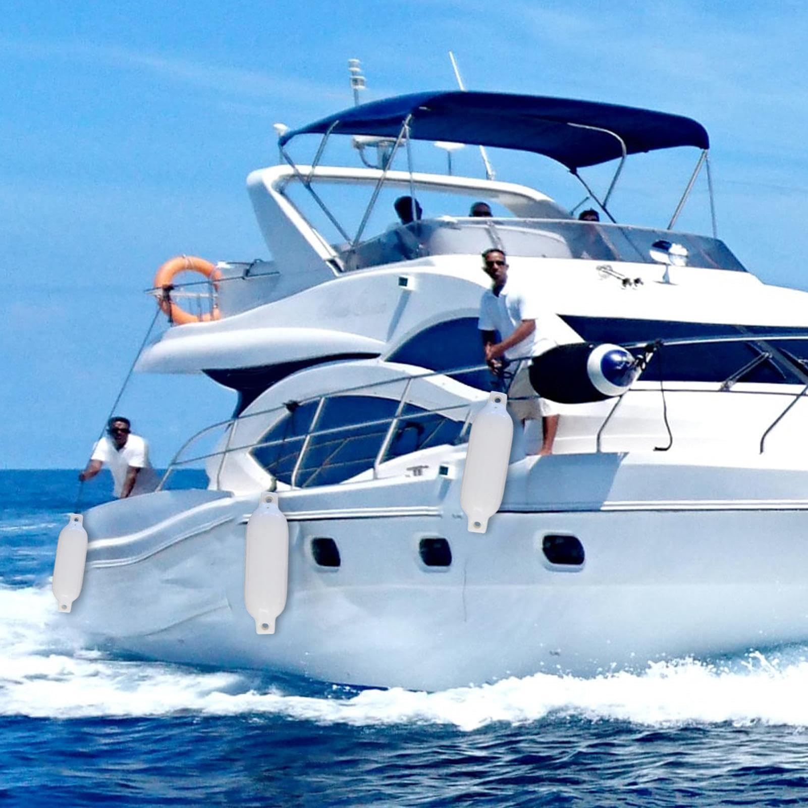 Ammortizzatore per barca, protezione UV, resistente ai raggi UV, accessorio resistente ai raggi UV, con funzione di protezione per mare, lago, investitori, sport nautici e costiere