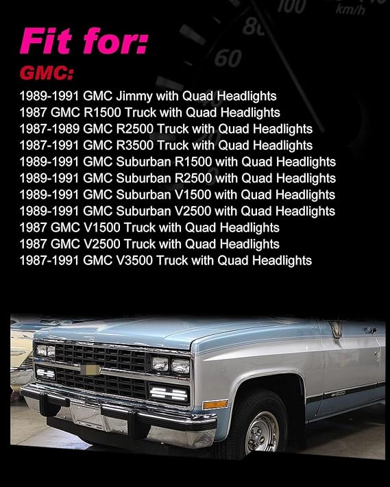 Switchback LED Clear Lens DRL Signal Lights For Chevy Blazer