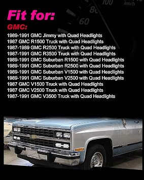 Switchback LED Clear Lens DRL Signal Lights For Chevy Blazer