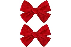 Elegant Velvet Red Bow Clip for Valentine’s