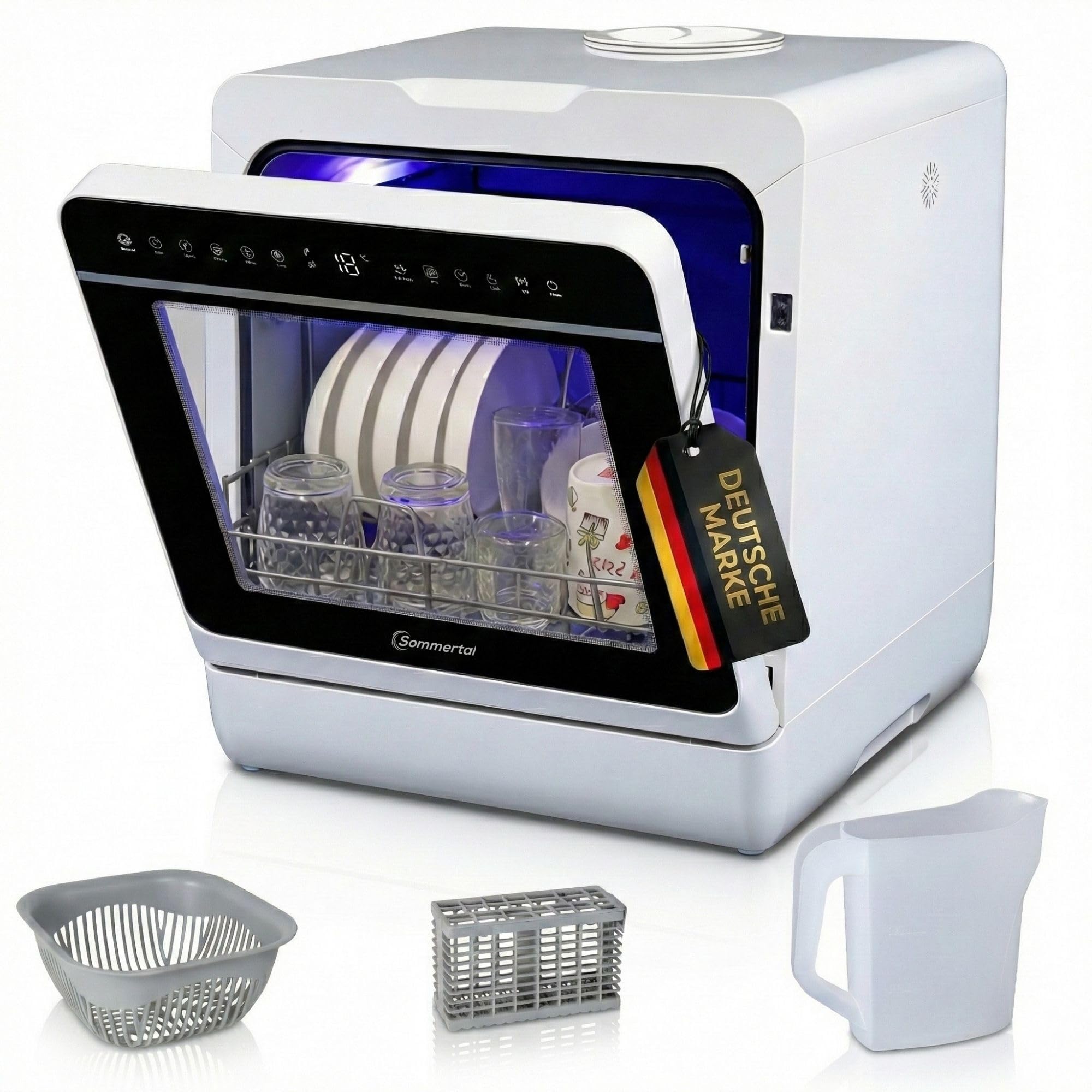 Sommertal Tischgeschirrspüler SP9 Dual Mini 1-5 Personen, 8 Programme, 950W