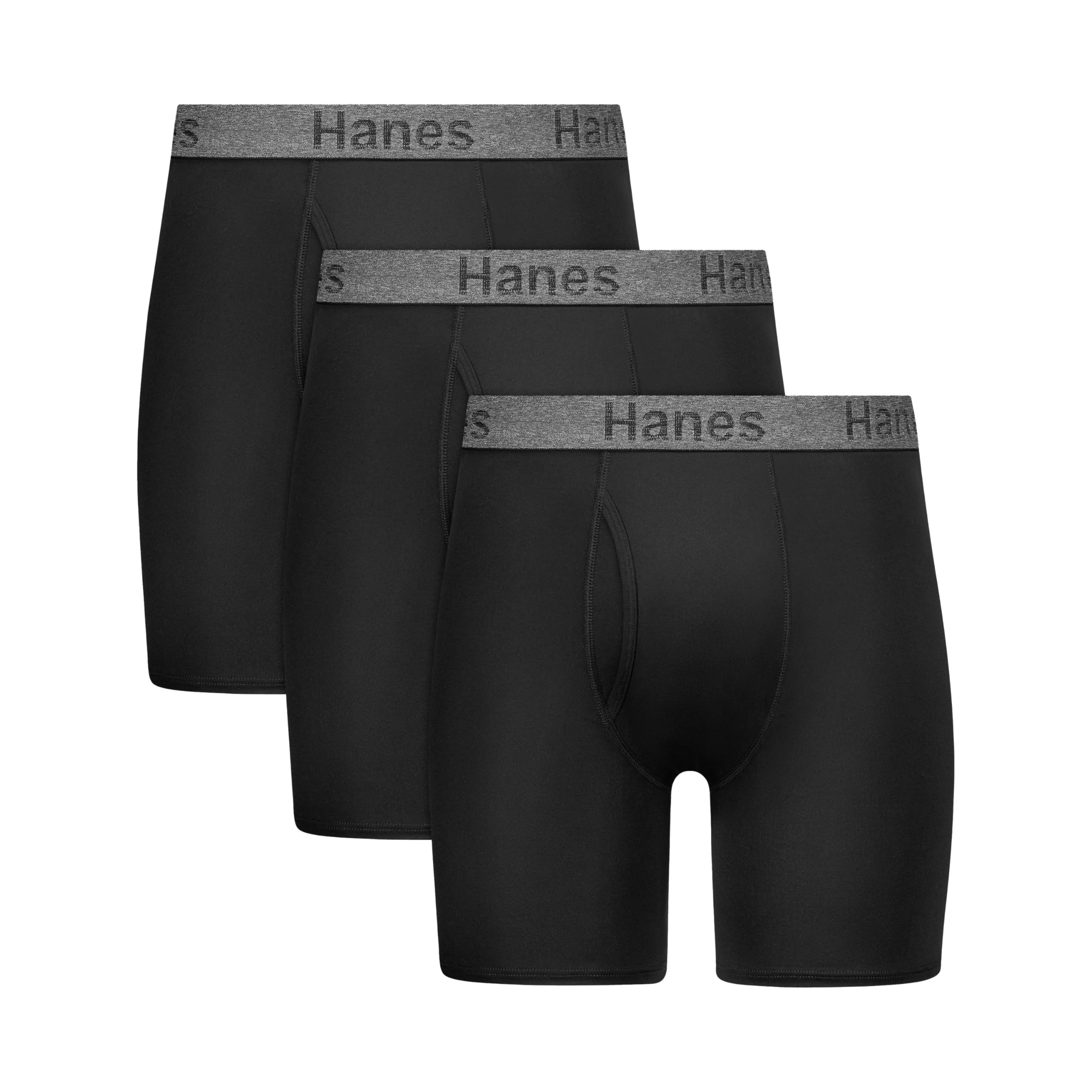Hanes Men's Stay Dry Pouch Boxer Briefs (3-Pack)