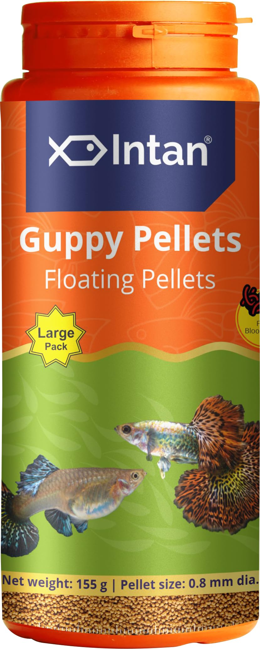 Aquatic Intan Guppy Pellet Fish Food | Floating Pellet for Health and Growth | Pallets for All Guppies, Large Pack 155 Gram, Pellet Size 0.8 mm Dia, Pack of 1 (B0CW63NZ79) Amazon Price History, Amazon Price Tracker