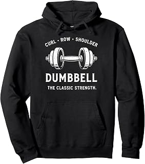 Dumbbell The Classic Strength Gym Workout Pullover Hoodie