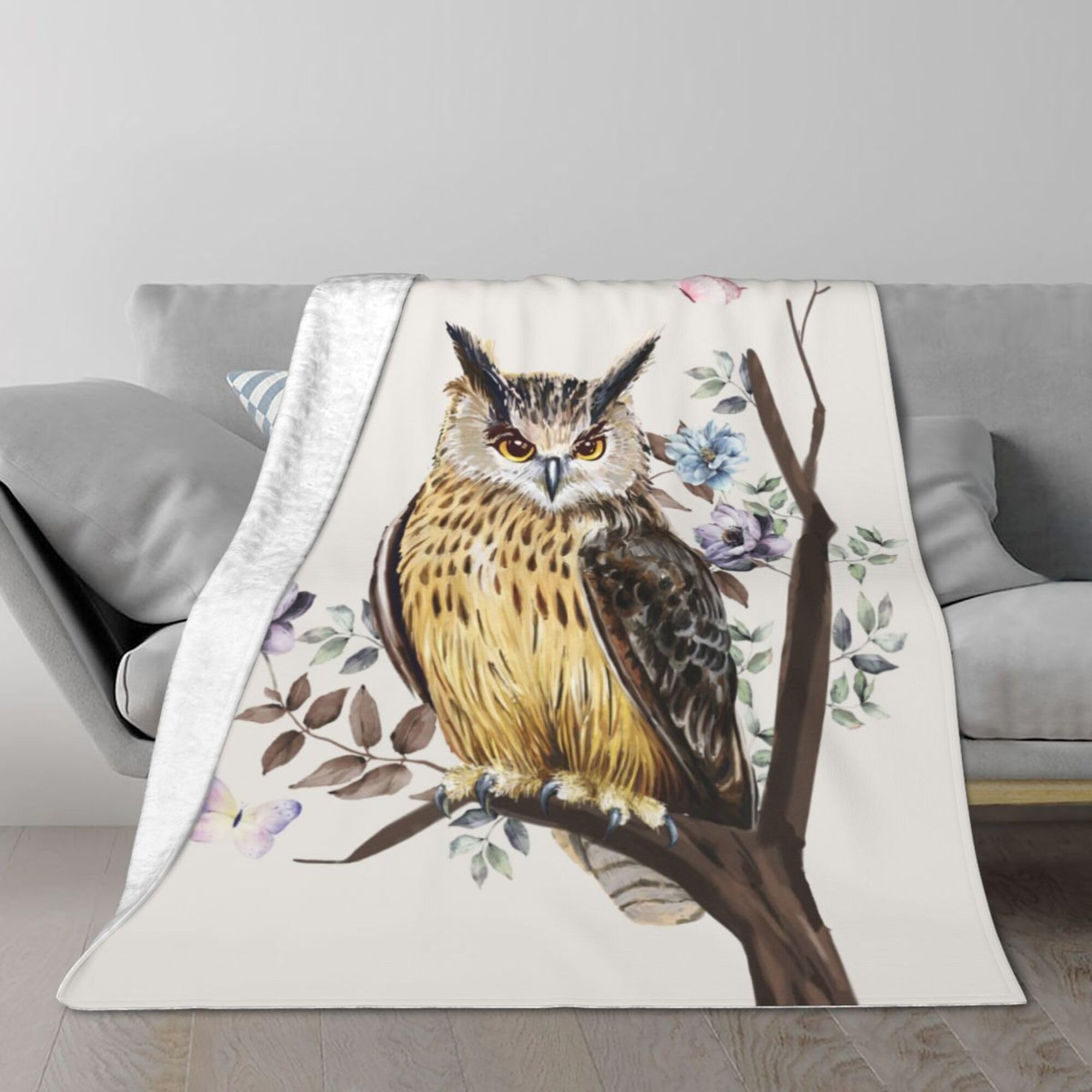 Gaakvrr Owl Blanket, Soft Warm Fuzzy Fleece Plush Blanket Smooth Cozy Flannel Throw Blanket - Image 2