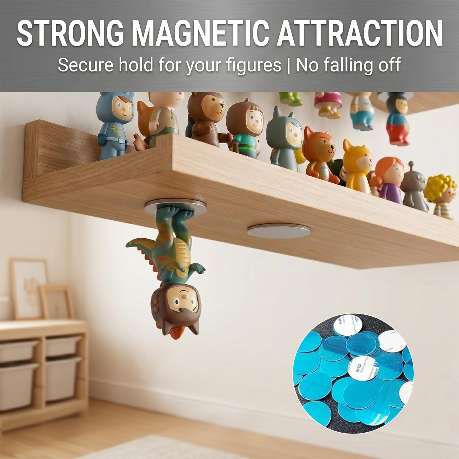24 Pezzi Piastra Metallica Adesiva per Magneti, 4 Placche Rettangolari (135x35mm) e 20 Dischi Rotondi (30mm), Piastre in Acciaio Sottili per Supporto Cellulare e Personaggi Tonie