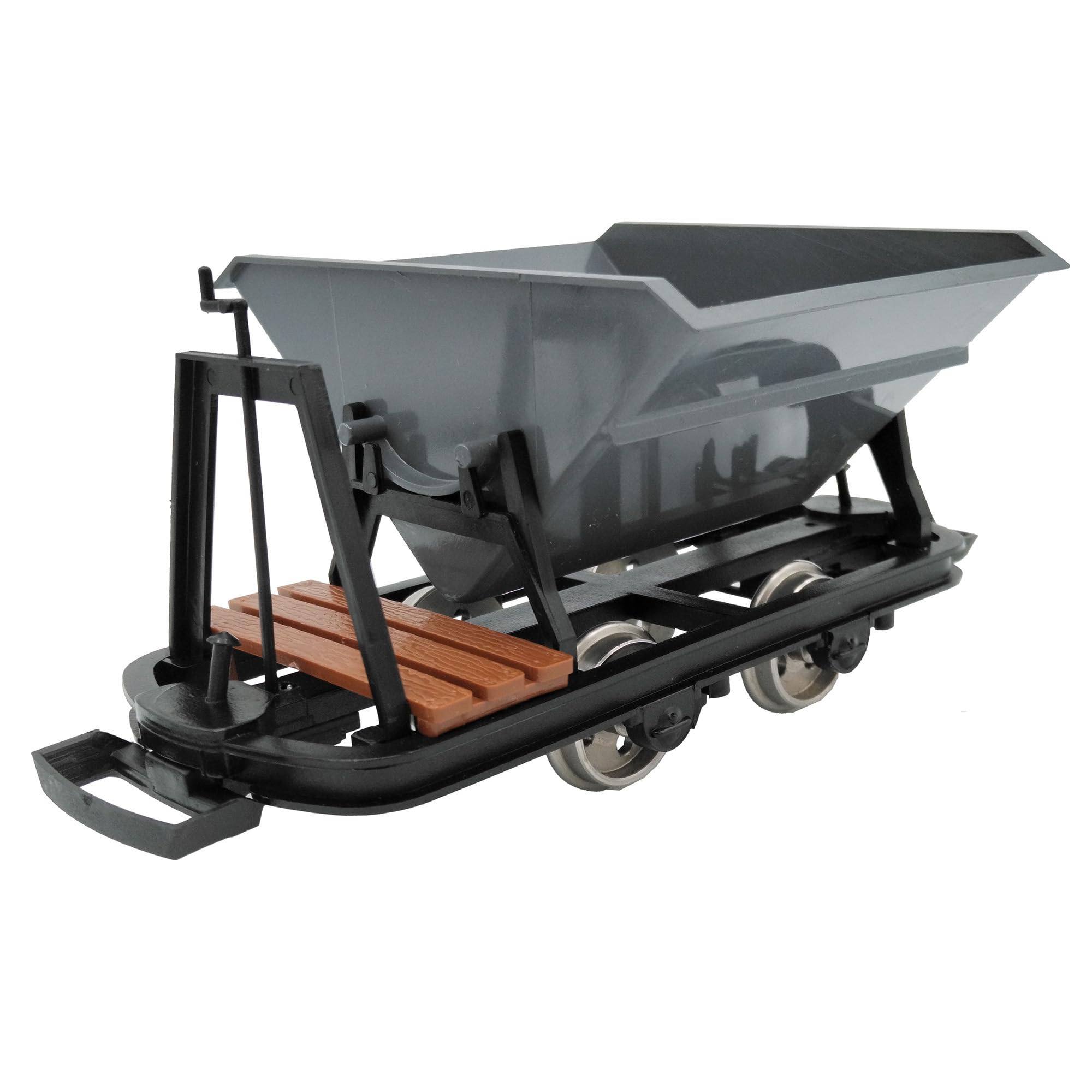 Kipplore mit Bremserbühne grau - Grubenhunt Feldbahnwagen - Selbstbauwagen/Bausatzwagen - Gartenbahn Spur G