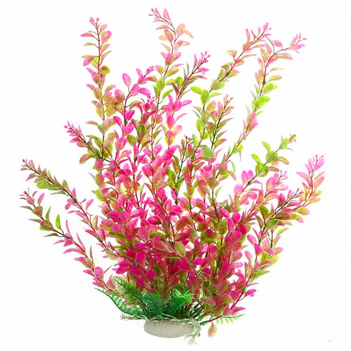 Plante artificielle aquarium 45 cm rose pour grand décor de bassin