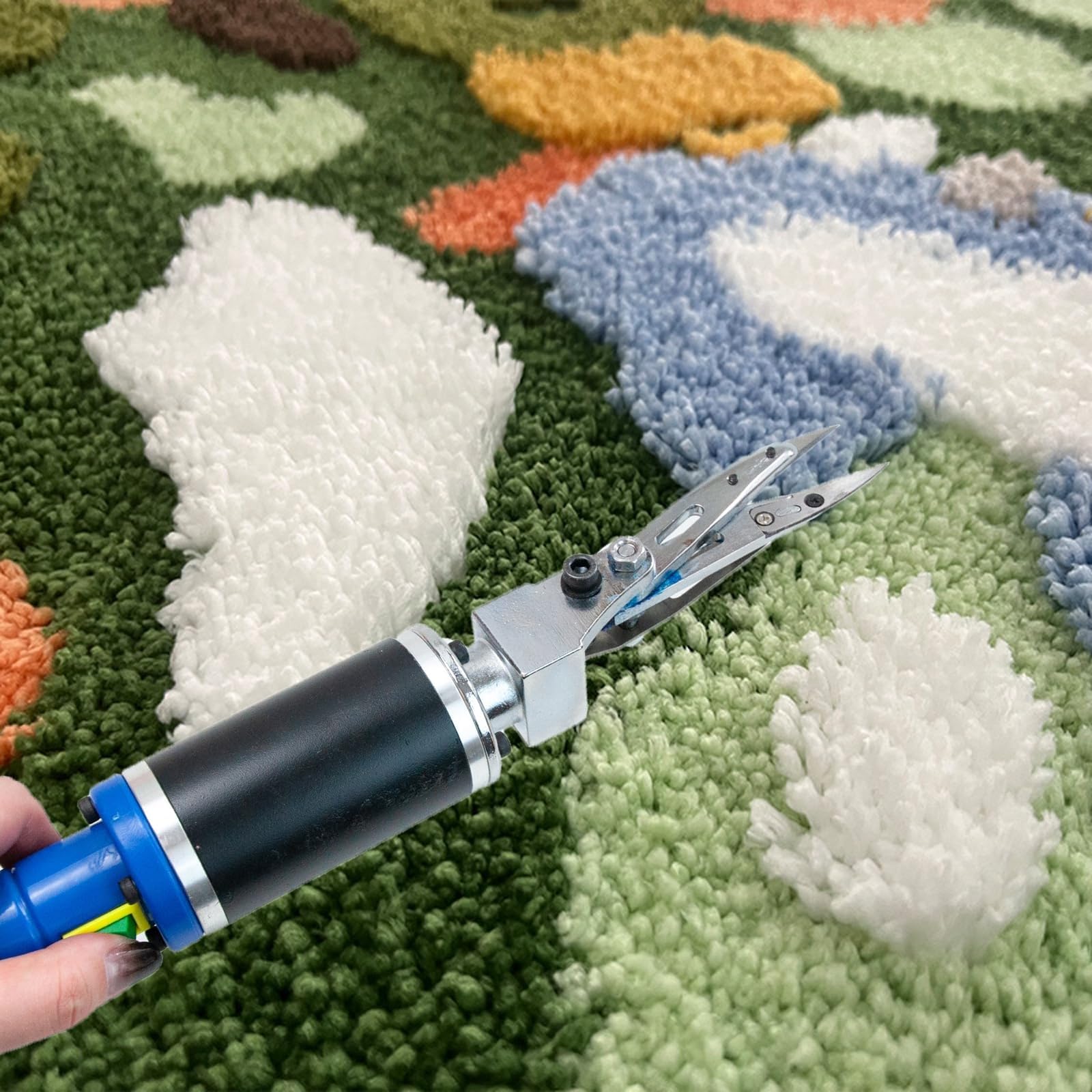 Tijeras eléctricas for tallar alfombras y alfombras, tijeras de modelado y recorte de grabado de 200W, suministros de Tufting de 0~4000rpm for arte de Tufting
