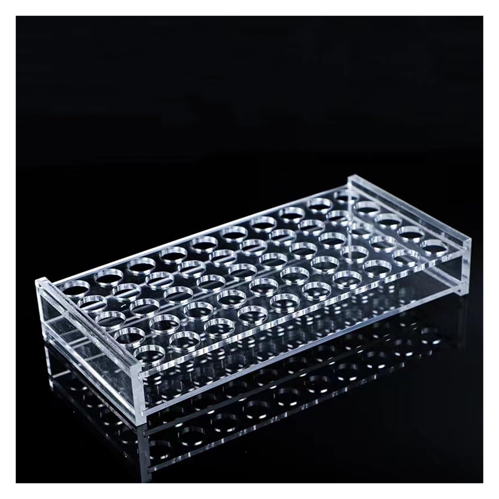 Portabottiglie in PMMA trasparente da 1 pezzo da 1/2/5/10/20 ml for laboratorio scolastico(20ml 50 holes)