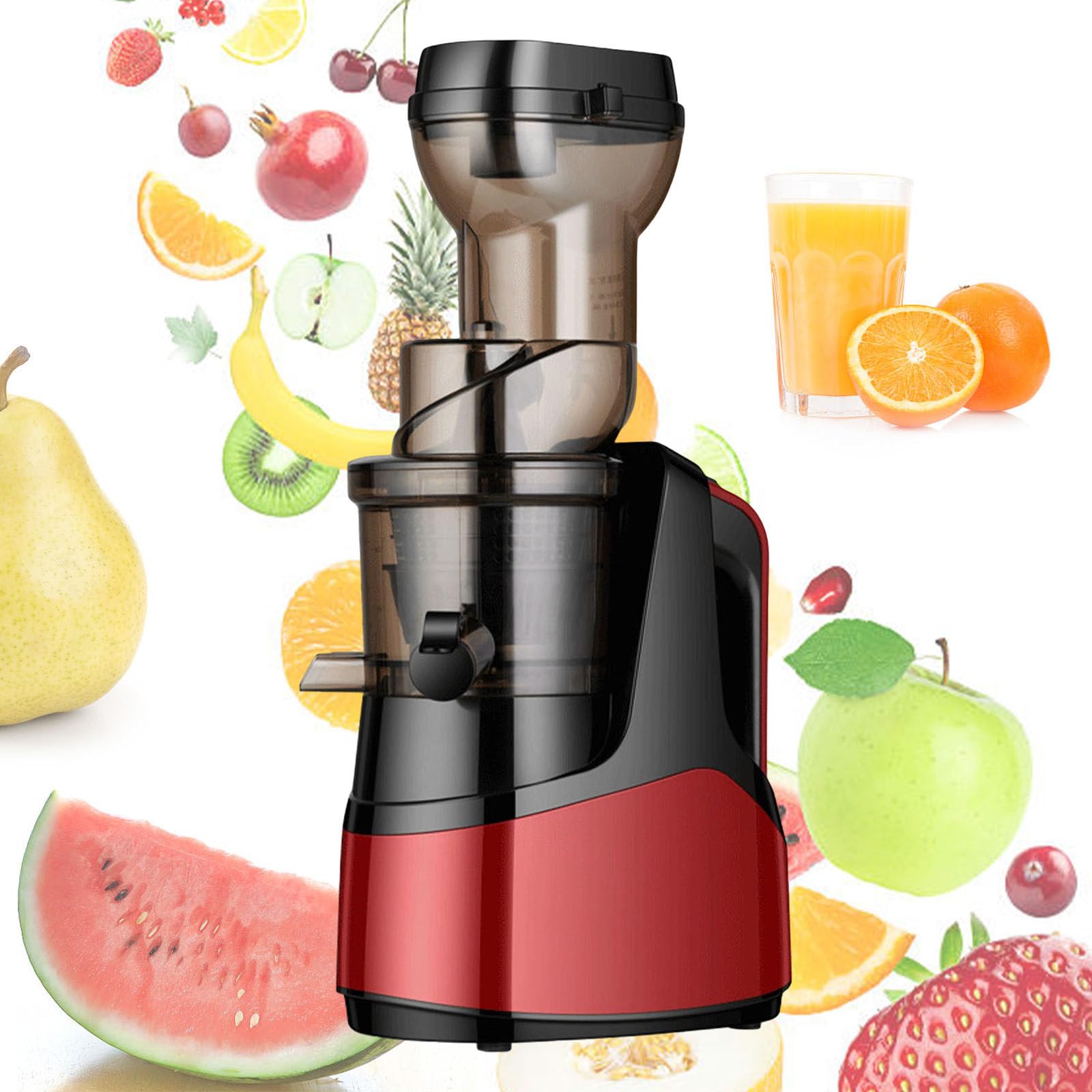 Estrattore di Succo A Freddo Compatto da 150 W, Estrattore di Succo Lento Completamente Automatico per Uso Domestico, Adatto per Preparare Tutti I Tipi di Succhi di Frutta/Verdura