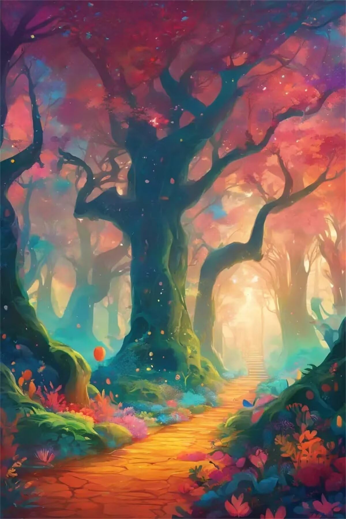 Arbres colorés en diamond painting 5D pour sublimer votre décoration de Noël