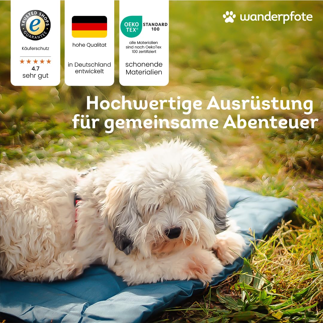 Hundedecke für Unterwegs, 110 x 80cm – Waschbar, Orthopädisch, Wasserdicht – Hochwertiges Design – Hundedecke Outdoor, Hundematte Auto (Grau, Größe XL)