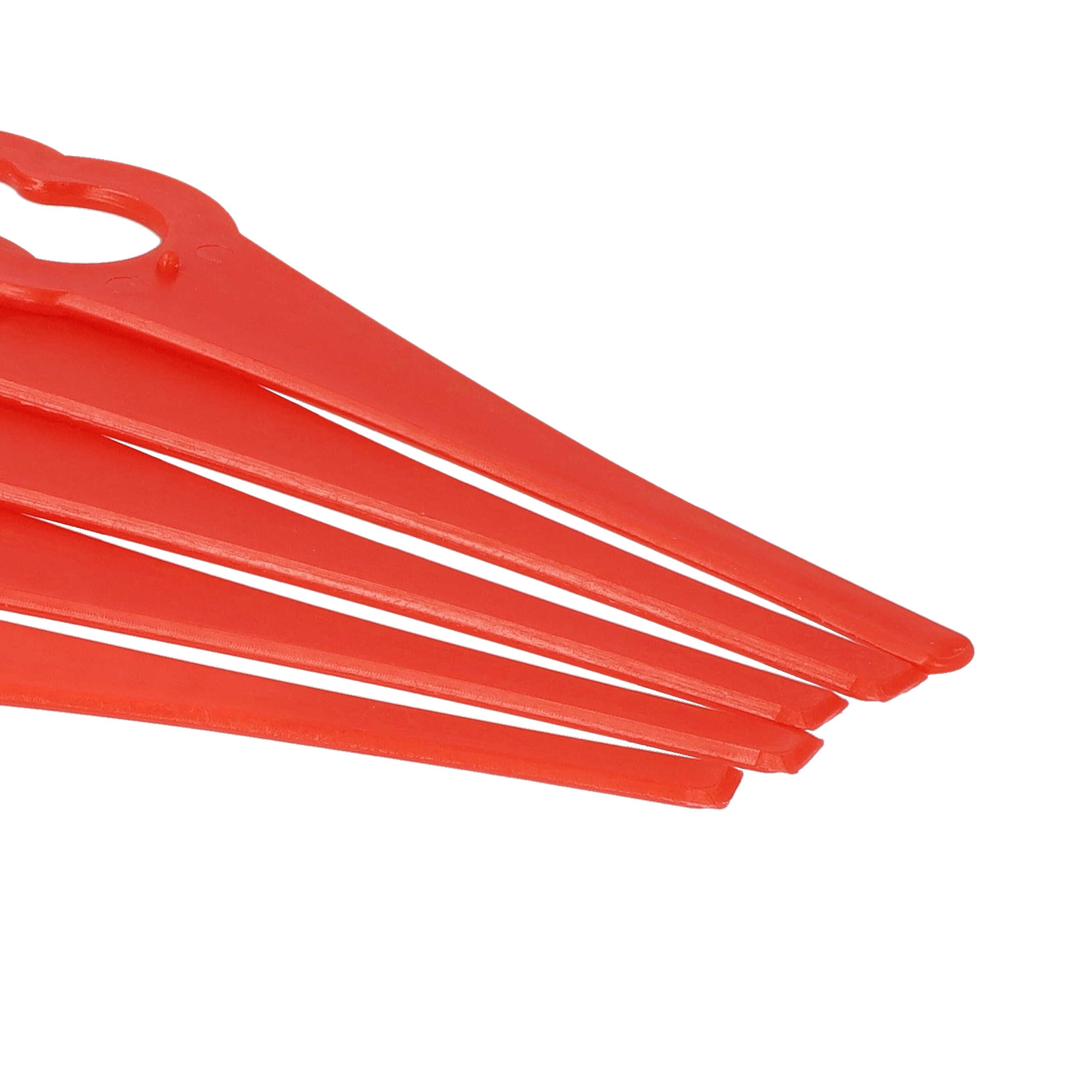 vhbw 50x Ersatz-Messer Ersatz für Recharge Tools GTB-20 | 9363144S für Rasentrimmer - Ersatzklinge Rot, Nylon / Kunststoff