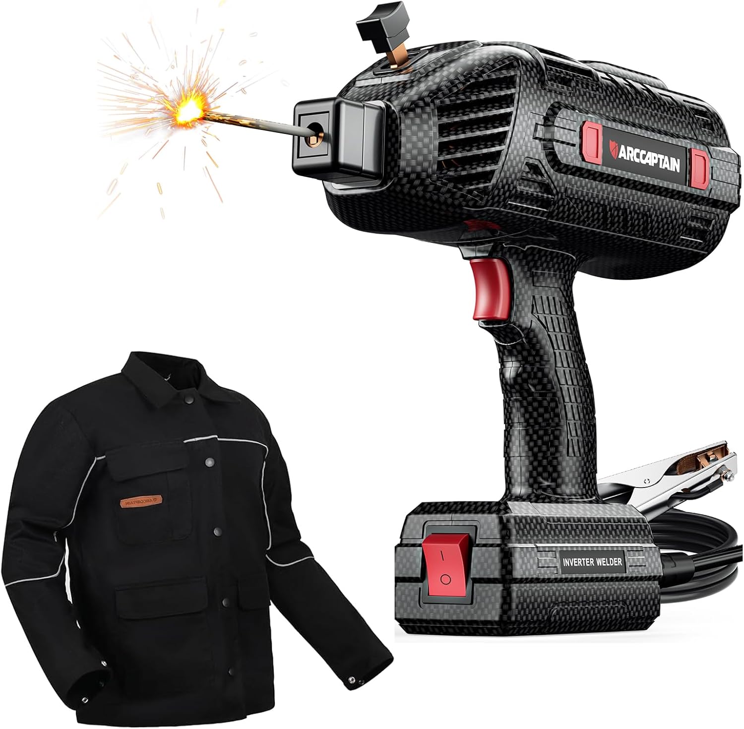 ARCCAPTAIN 120A Handheld Welder with FR Cotton Jackets L