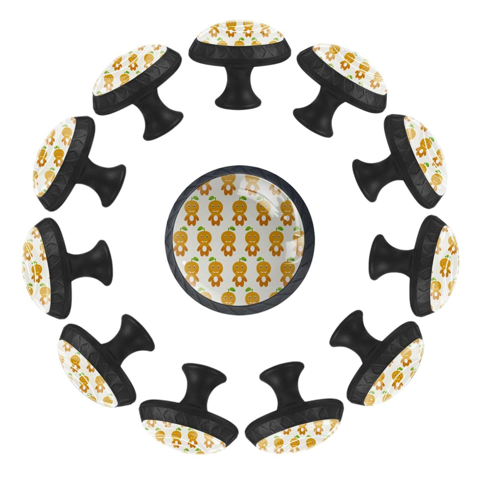 Boutons de tiroir ronds orange 35 mm lot de 12 pièces pour commode de chambre