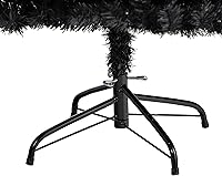 Vista 6 de Nearly Natural Árbol de Navidad artificial negro de 4 pies con 170 luces LED transparentes